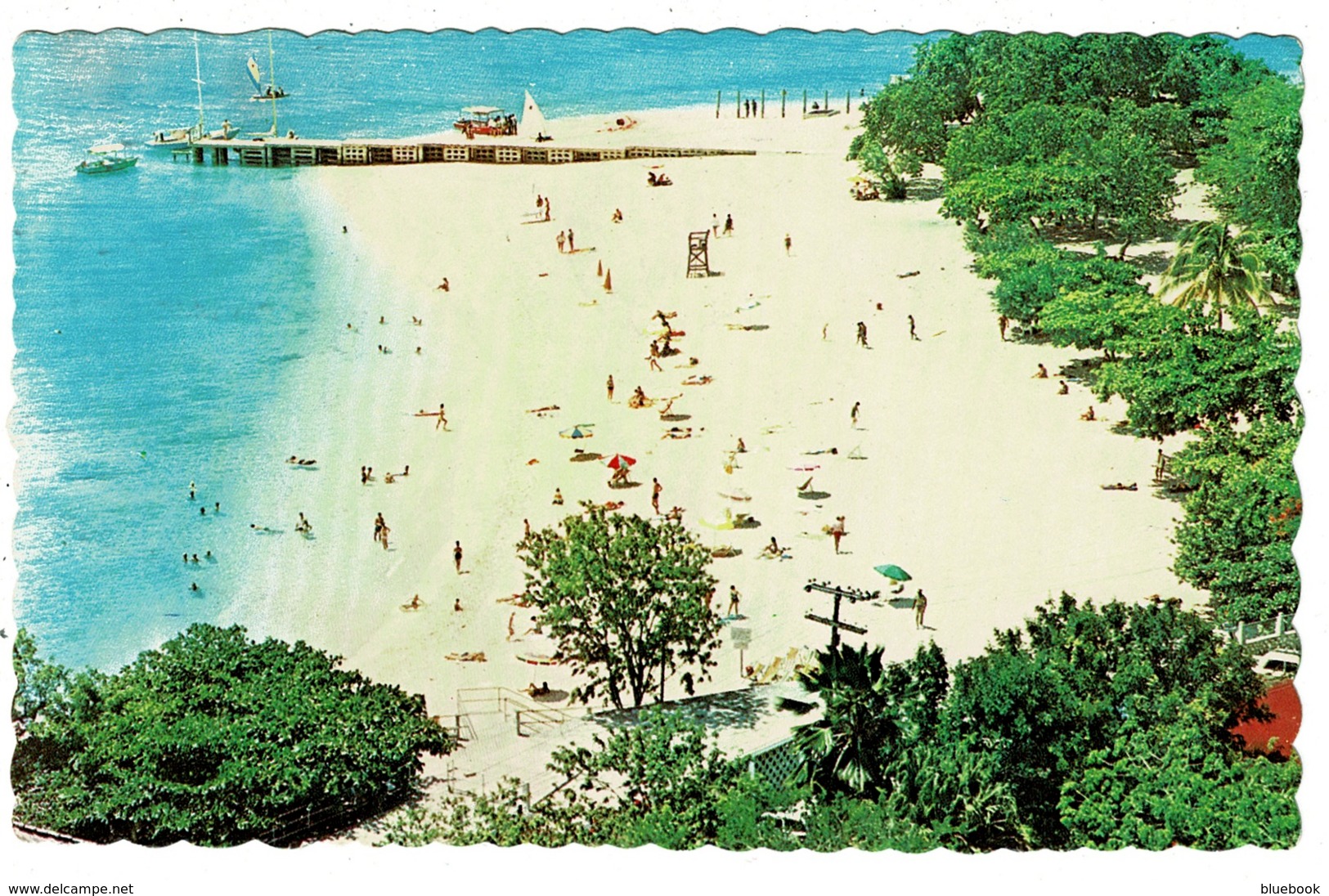 Ref 1324 - 1967 Postcard - Doctor's Cave Beach - Montego Bay Jamaica 9d Rate To Wales - Jamaica