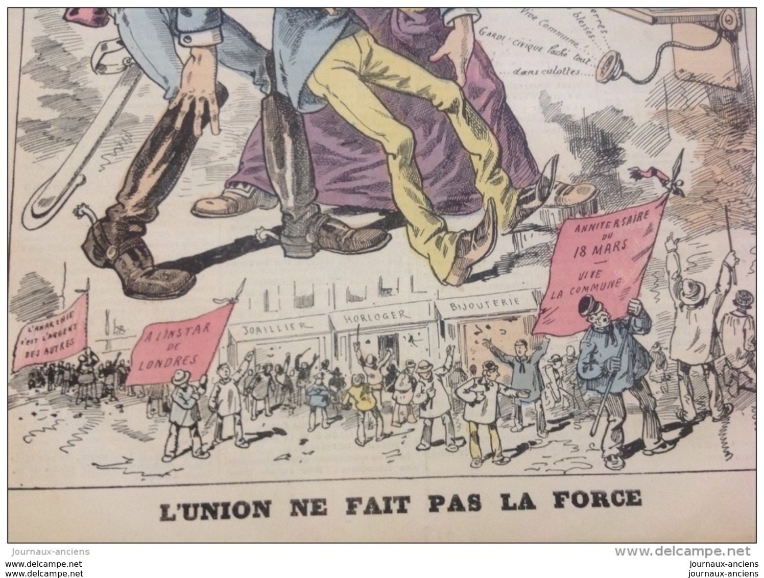 1886 Journal Satirique LE GRELOT - AU PAYS DE LA CONTREFAÇON - BELGIQUE - VIVE LA COMMUNE - TELEPHONE - 1850 - 1899