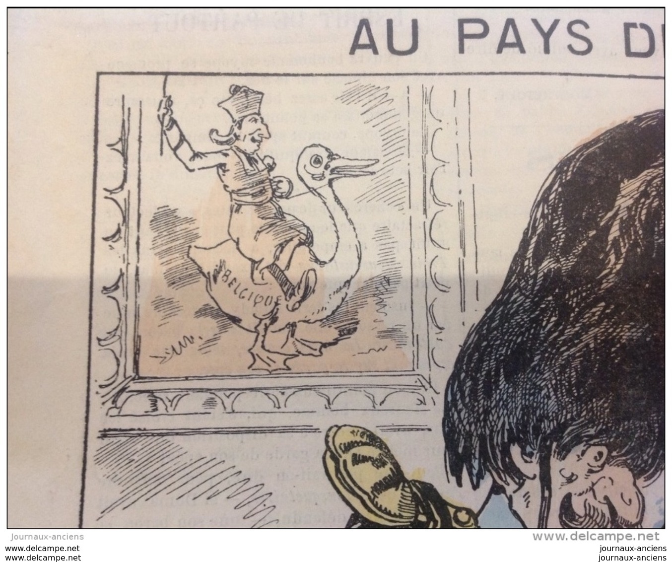 1886 Journal Satirique LE GRELOT - AU PAYS DE LA CONTREFAÇON - BELGIQUE - VIVE LA COMMUNE - TELEPHONE - 1850 - 1899