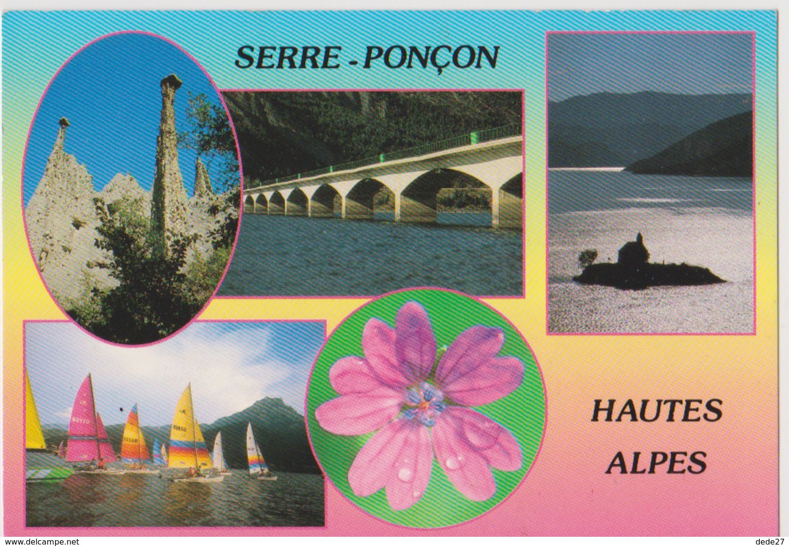 SERRE-PONCON - Hautes Alpes  - Multivues - CP écrite En 1998 - Autres & Non Classés