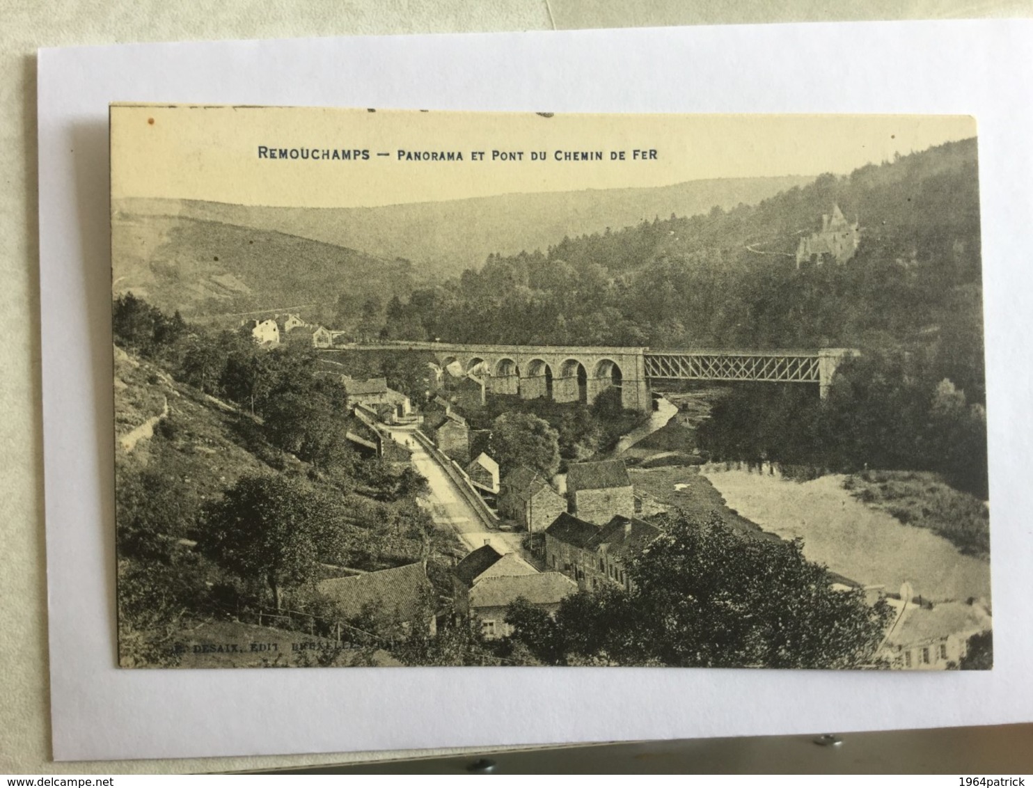 REMOUCHAMPS  PANORAMA ET PONT DU CHEMIN DE FER - Aywaille