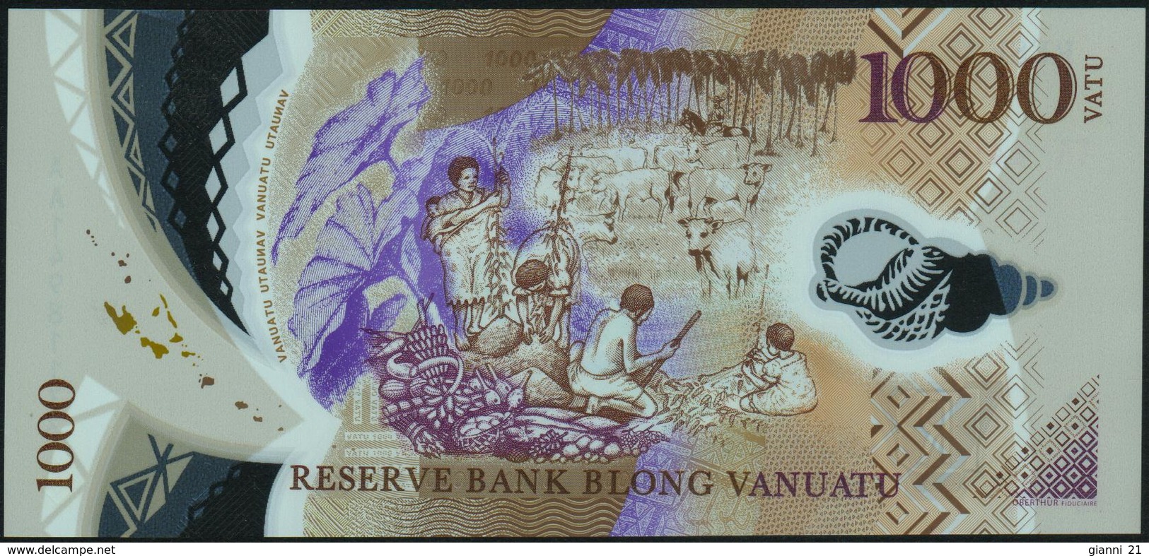 VANUATU - 1.000 Vatu 2014 {Prefix AA} {Polymer} UNC P.13 - Vanuatu