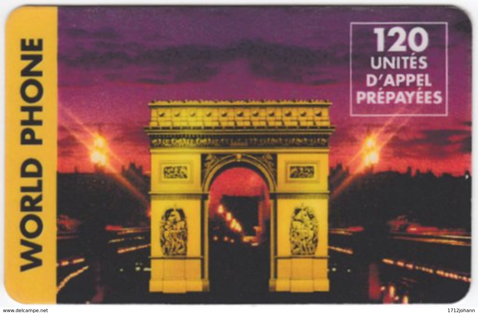 FRANCE C-388 Prepaid TellPlus - Landmark, Arc De Triomphe - Used - Nachladekarten (Refill)