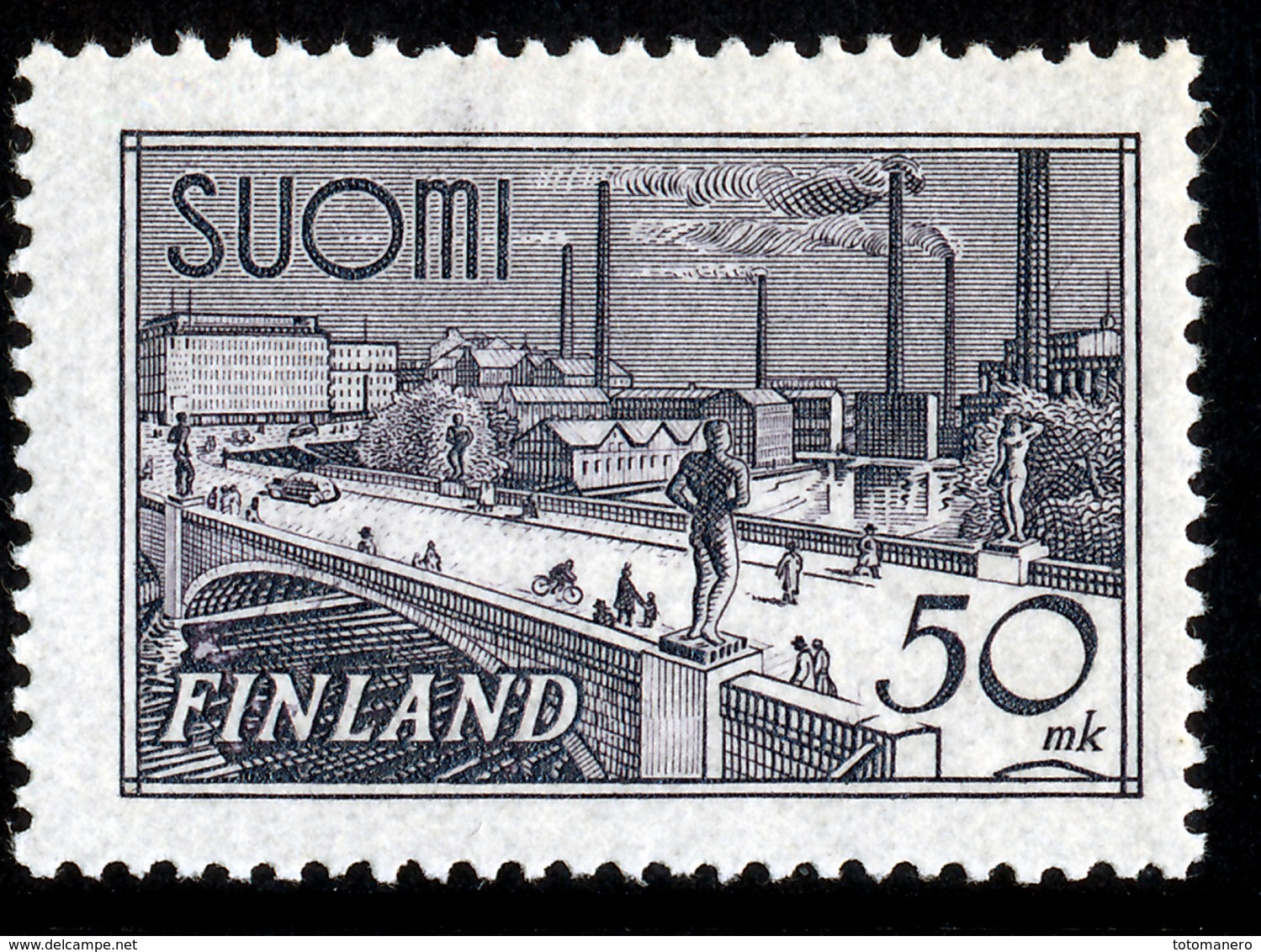FINLAND 1942 Definitive 50 MK, MI 259a**MNH - Nuovi