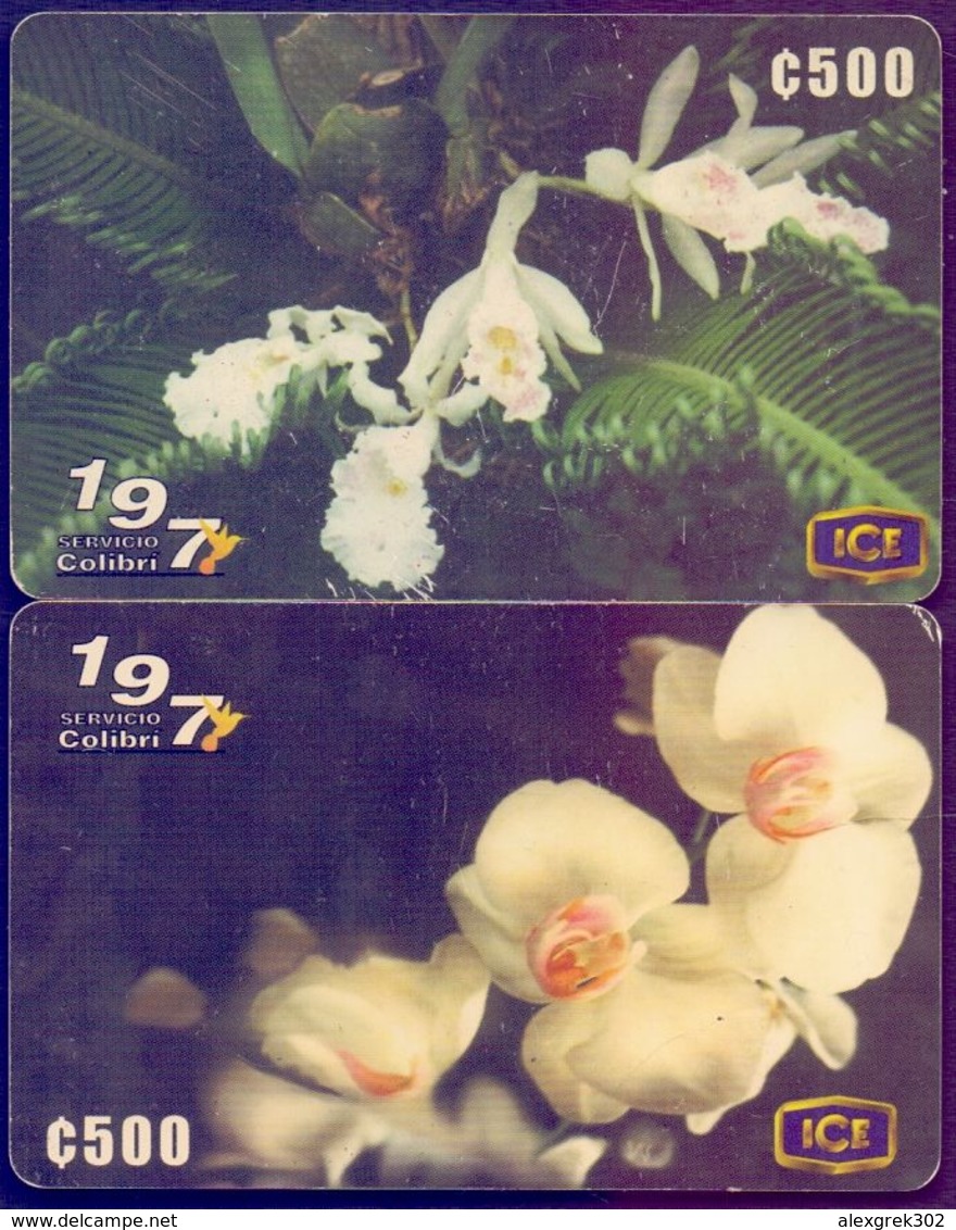Used Phone Cards Costa Rica - Flora De Costa Rica 2V. - Costa Rica