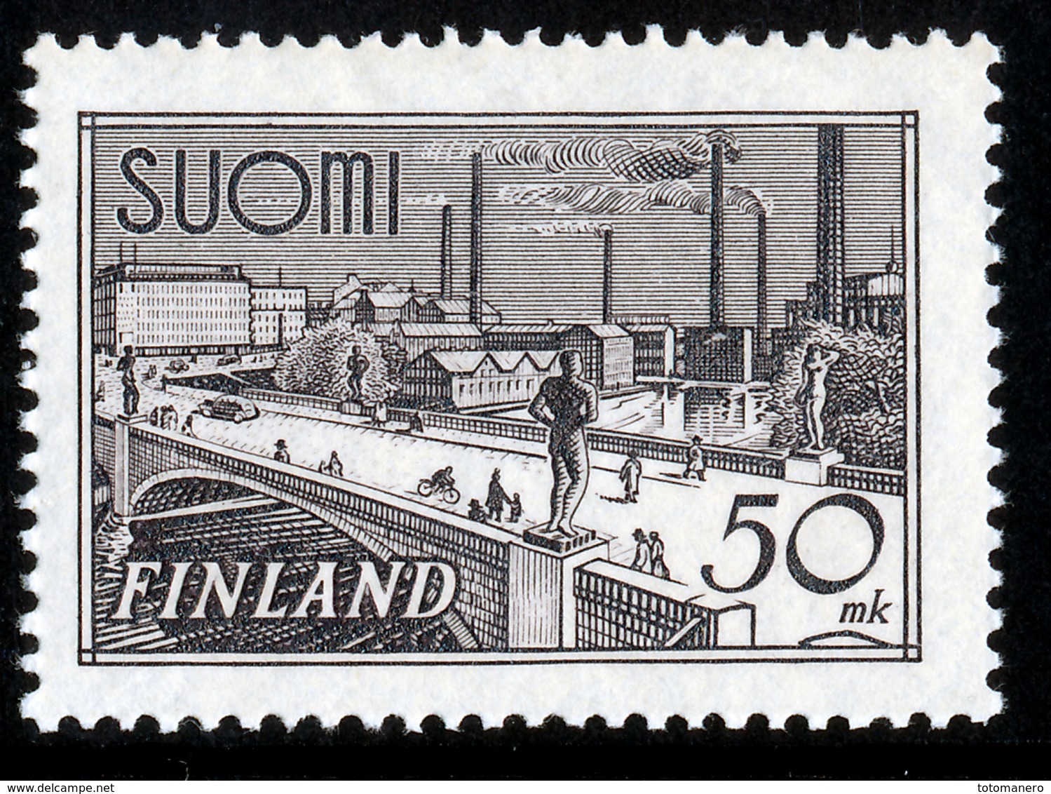 FINLAND 1942 Definitive 50 Mk, MI 259b**MNH - Nuovi