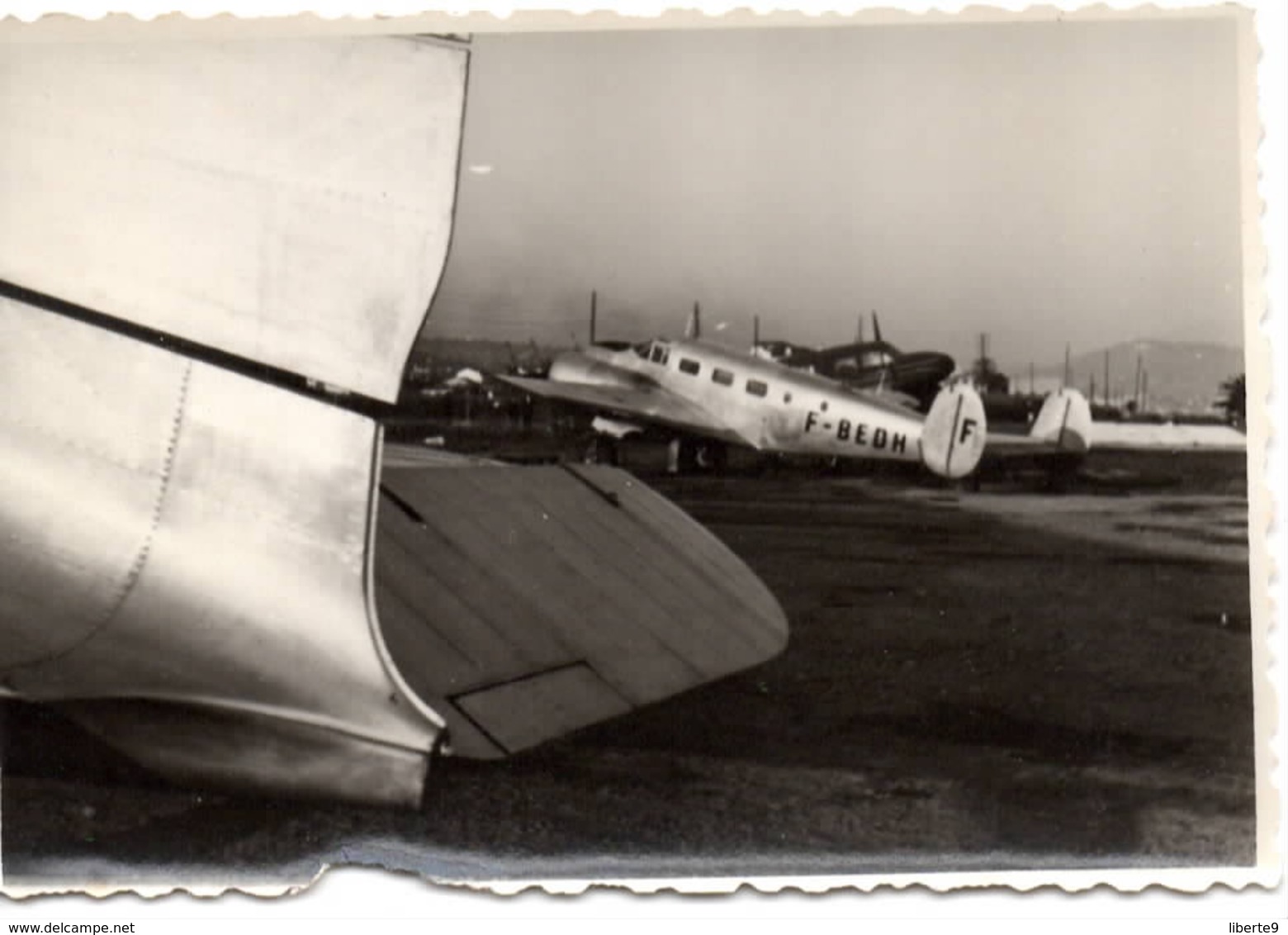 Avion F-BEOH- Pte Photo… C.1947 Aéroport De Nice - Aviation