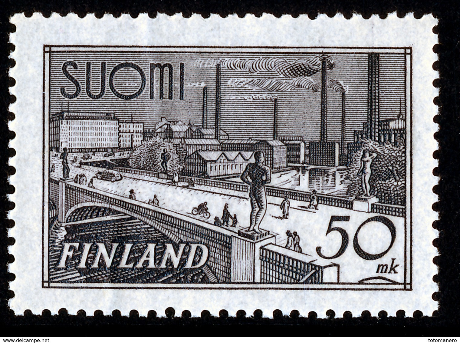 FINLAND 1942 Definitive 50 Mk, MI 259a**MNH - Nuovi