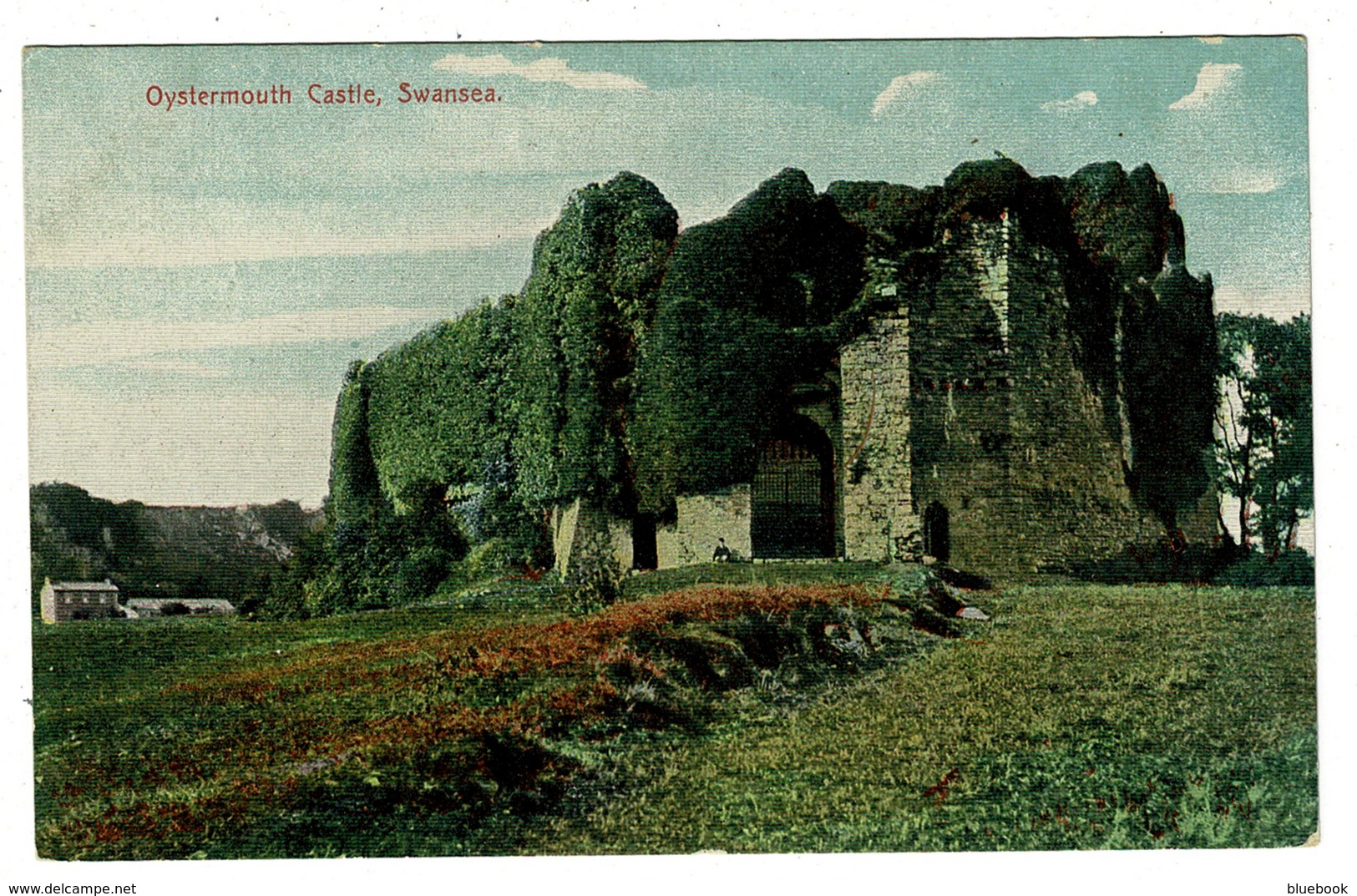 Ref 1325 - Early Postcard - Oystermouth Castle Swansea - Glamorgan Wales - Glamorgan