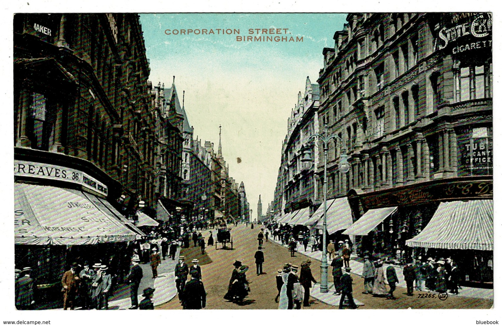 Ref 1325 - 1925 Postcard - Corporation Street Birmingham - Warwickshire - Birmingham