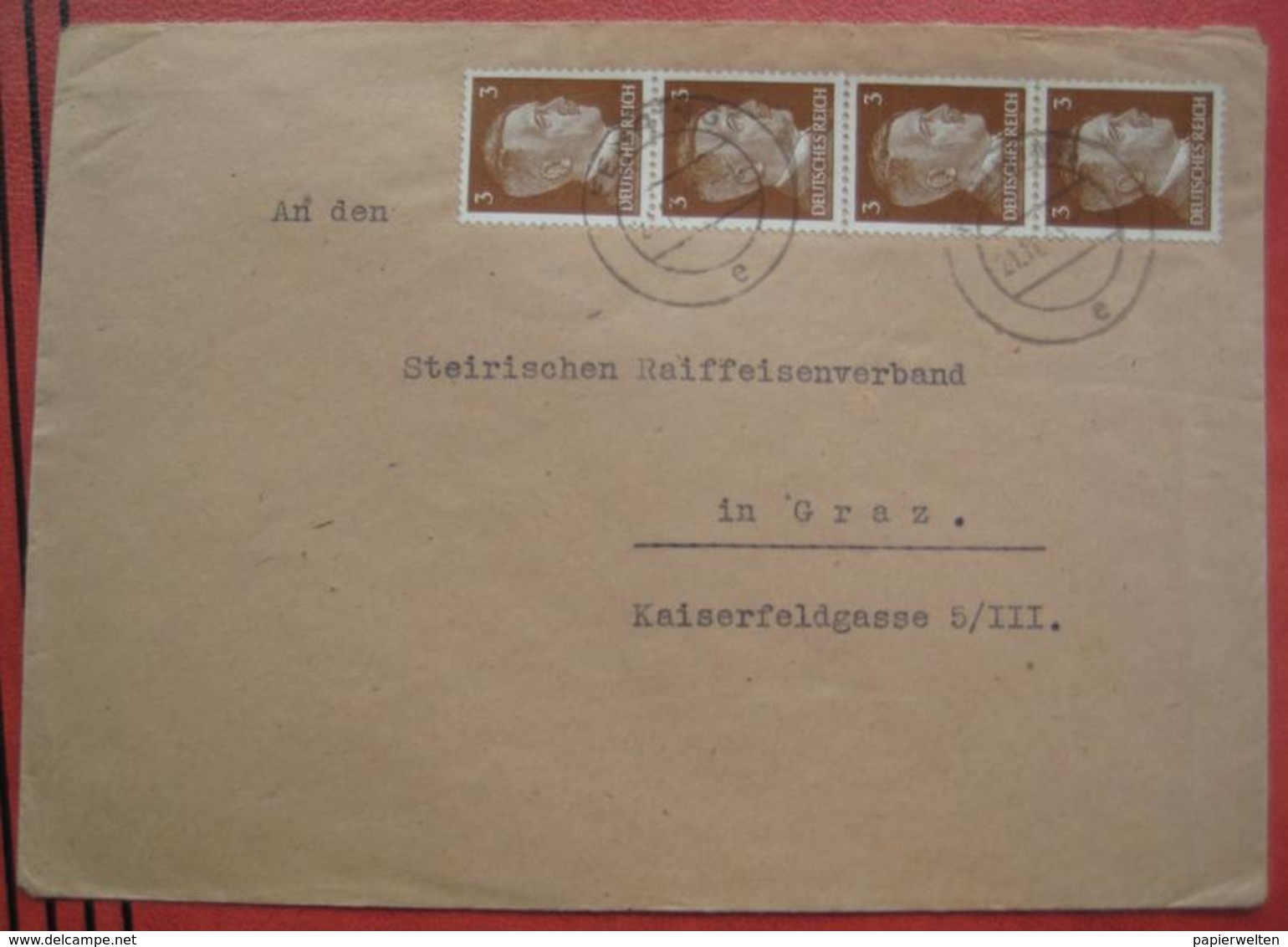 8350 Fehring - Brief Nach Graz Mehrfachfrankatur 1943 - Sonstige & Ohne Zuordnung