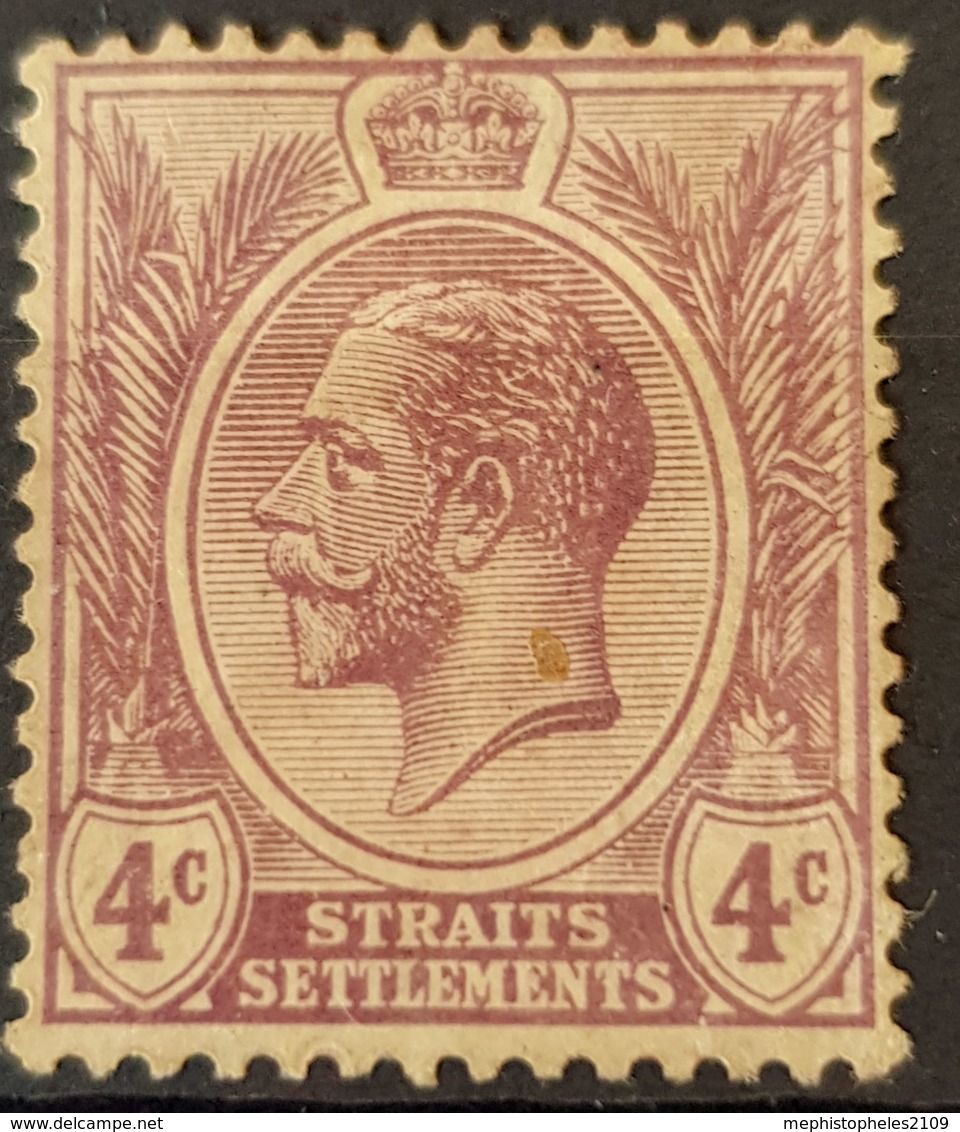 STRAITS SETTLEMENTS - Canceled - Sc# 153 - 4c - Straits Settlements