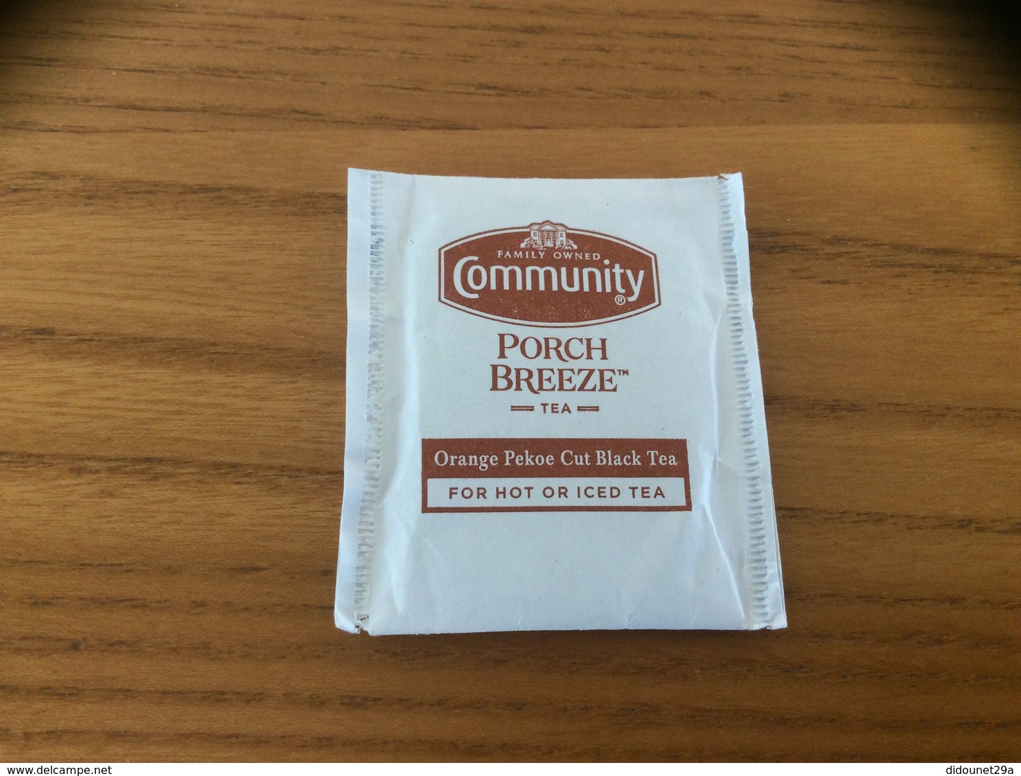 Sachet De Thé "FAMILY OWNED Community - PORCH BREEZE TEA" Etats-Unis USA - Autres & Non Classés