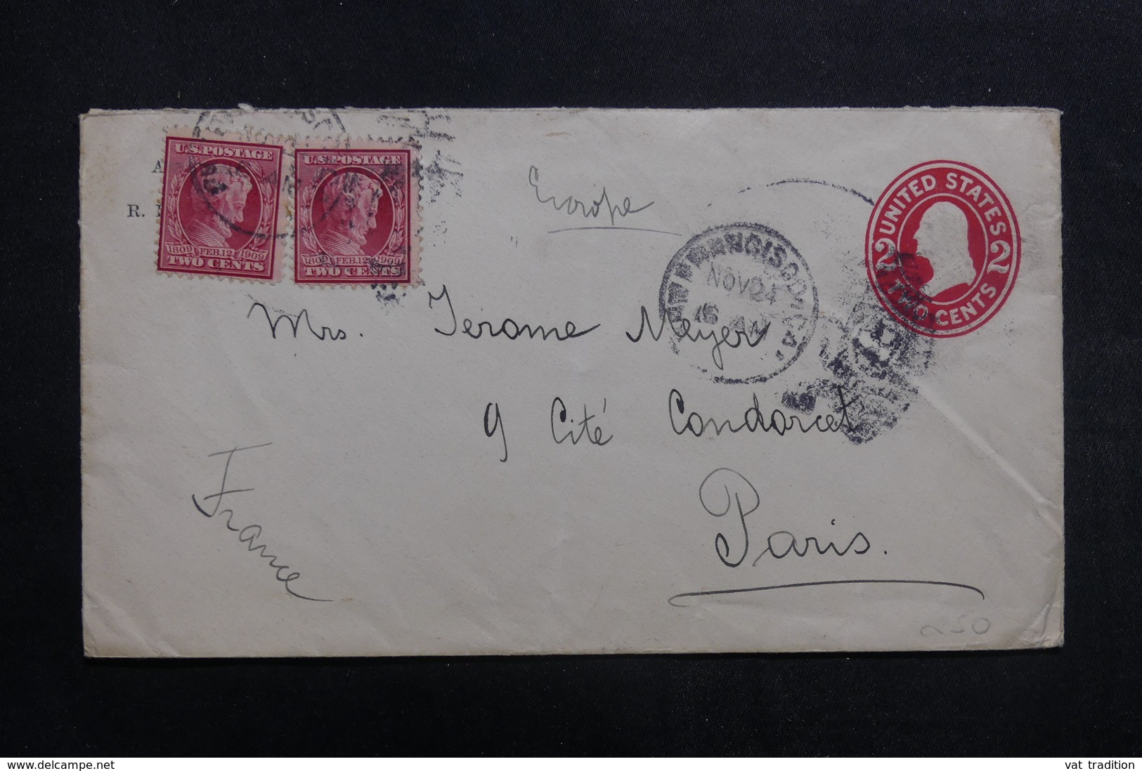 ETATS UNIS - Entier Postal + Compléments De San Francisco Pour Paris , à Voir - L 40061 - 1901-20