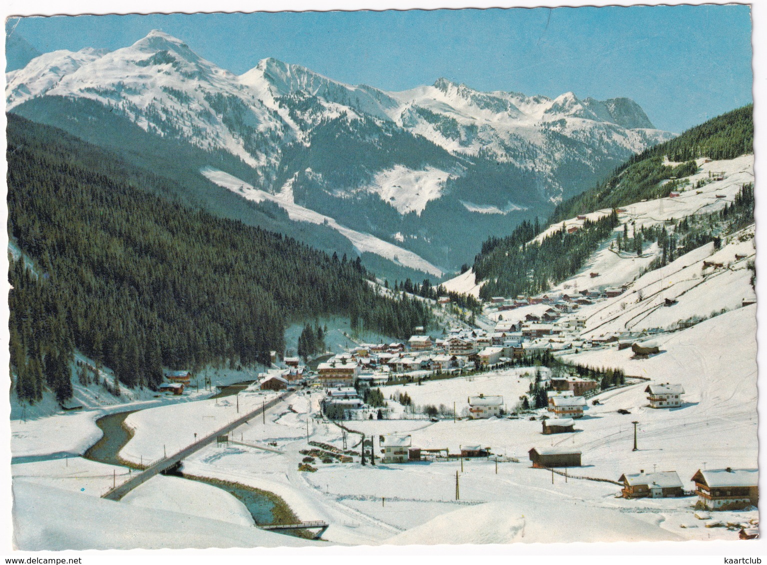 Wintersportplatz Gerlos, 1247 M - Zillertal, Tirol - Blick Gegen Osten Mit Brandbergkolm, 2701 M - Gerlos