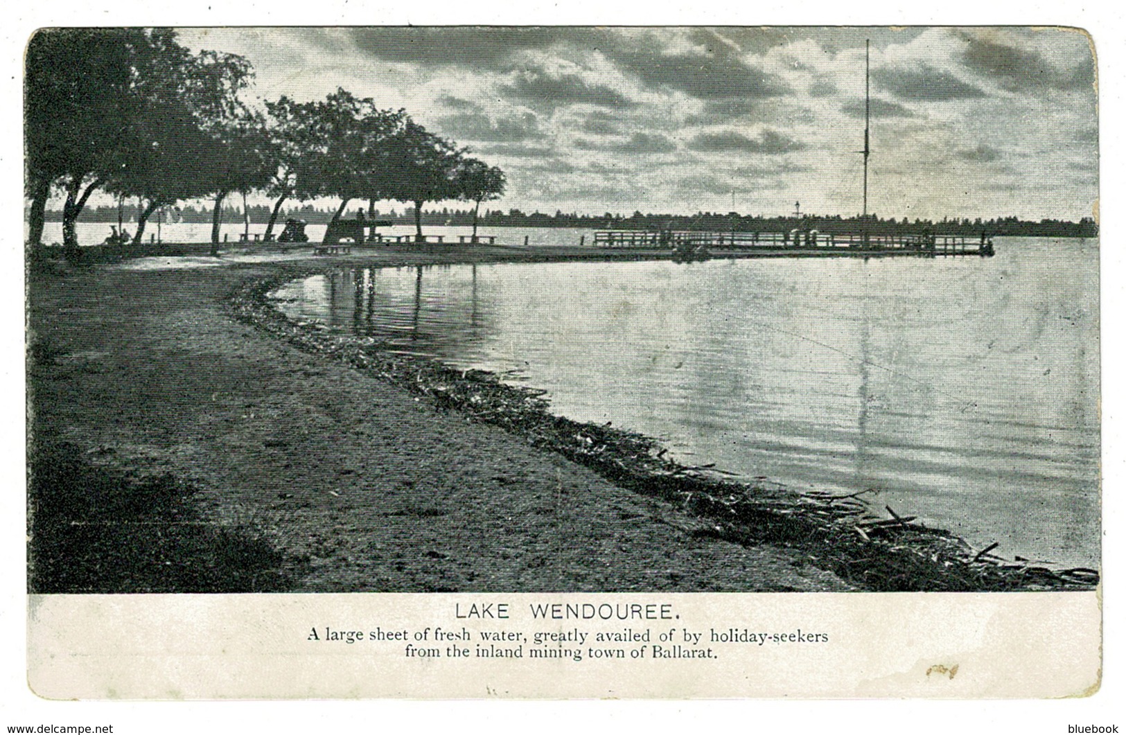 Ref 1326 - Early Postcard - Lake Wendouree Ballarat - Victoria Australia - Ballarat