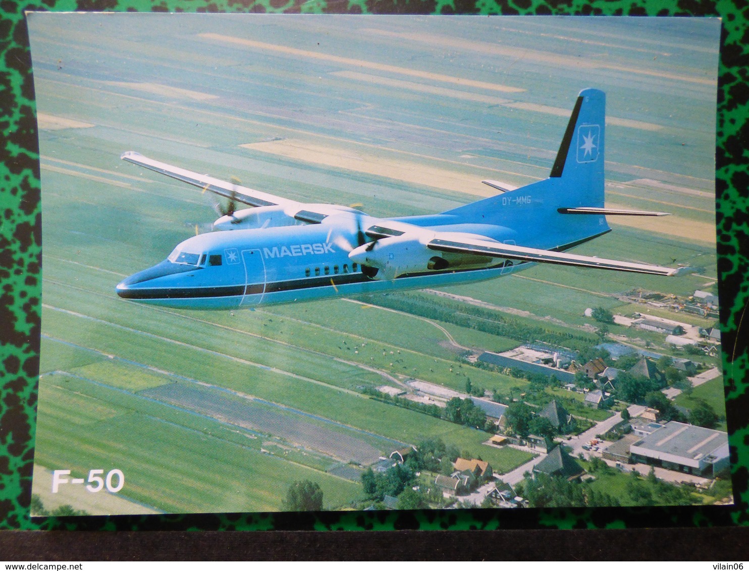 MAERSK    FOKKER 50      AIRLINE ISSUE / CARTE DE COMPAGNIE - 1946-....: Modern Era