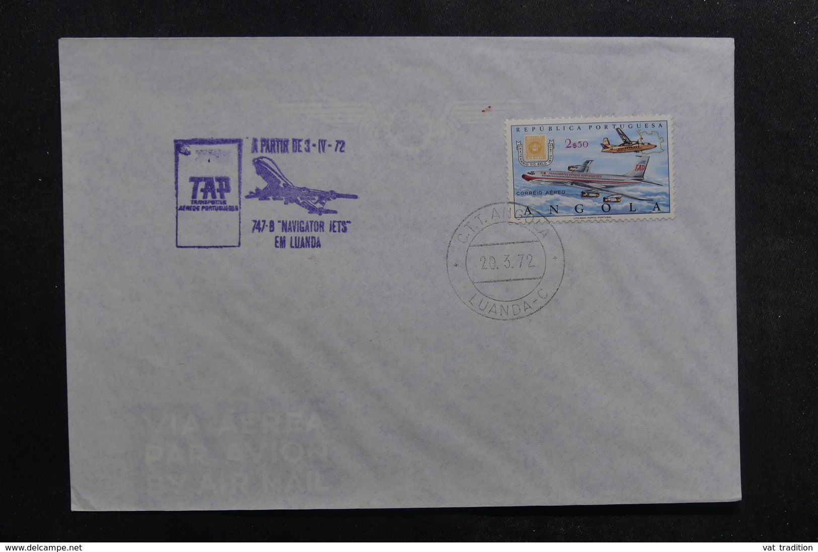 ANGOLA - Oblitération Plaisante Sur Enveloppe En 1972, Aviation , à Voir  - L 40073 - Angola