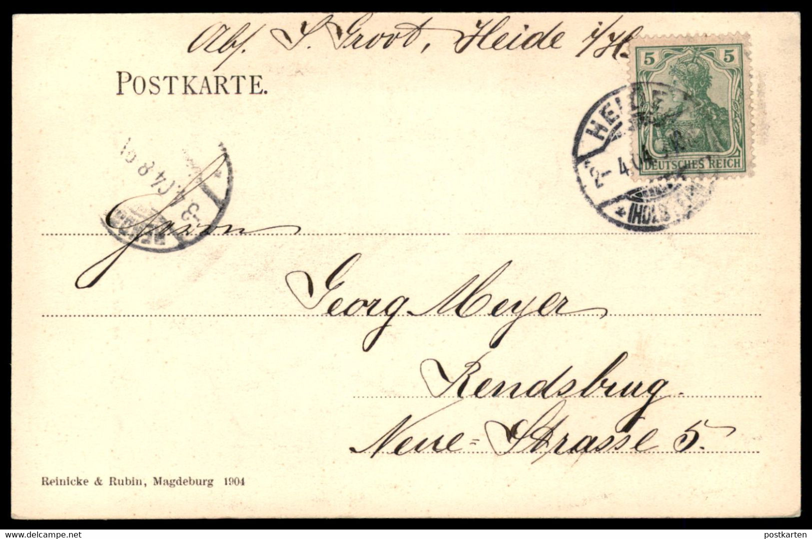 ALTE POSTKARTE HEIDE PARTIE AN DER KIRCHE MIT KRIEGERDENKMAL Denkmal Holstein Dithmarschen Ansichtskarte AK Postcard Cpa - Heide