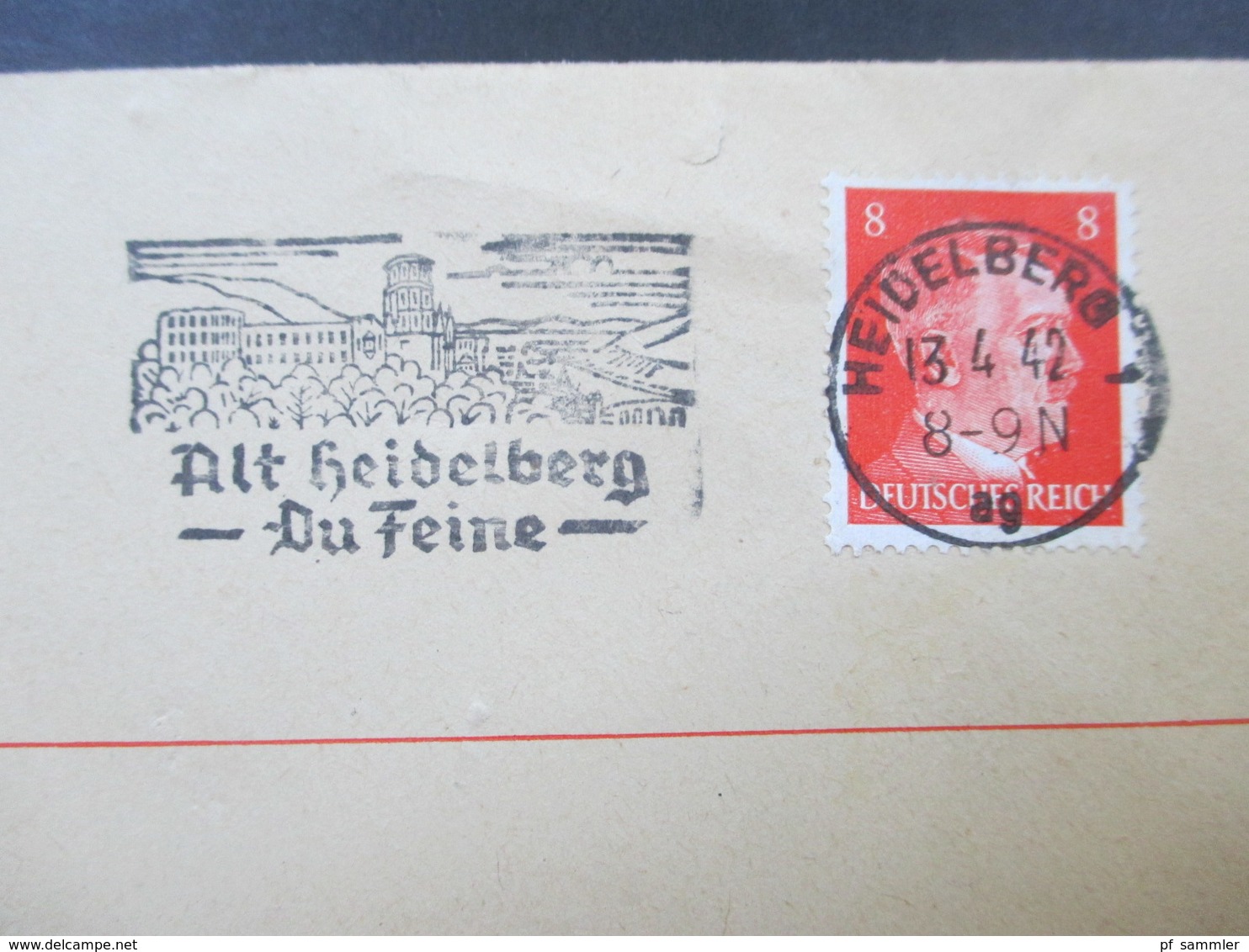 3. Reich 1942 Brief Heidelberger Gutenberg Druckerei An Die Kommandantur Der Saarpfalz Abteilung Pi-Offz. - Briefe U. Dokumente