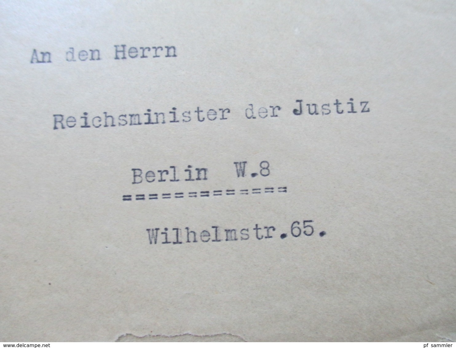 3. Reich 1937 Staatsanwaltschaft Mosbach Mit SST An Den Reichsminister Der Justiz In Berlin Roter Dienststempel. - Briefe U. Dokumente