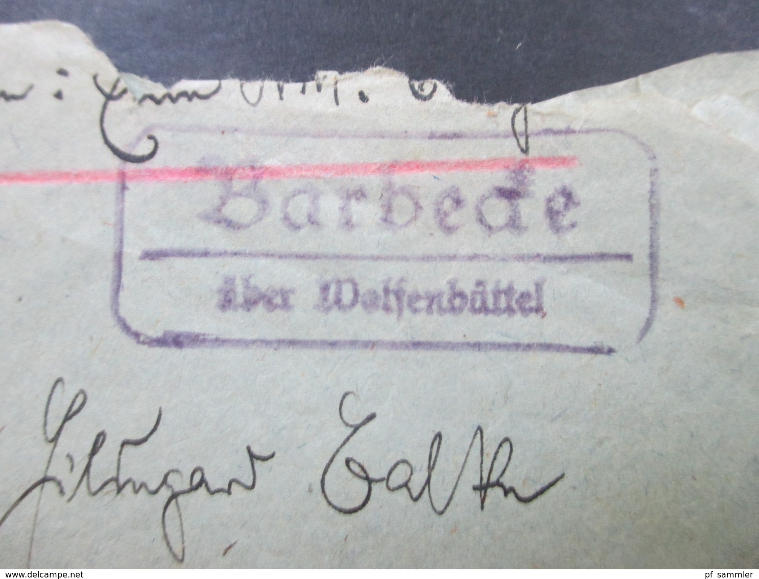 3. Reich 1940 Nachname Beleg SST Wolfenbüttel Und Landpoststellen Stempel Barbecke über Wolfenbüttel Ortsbrief - Briefe U. Dokumente