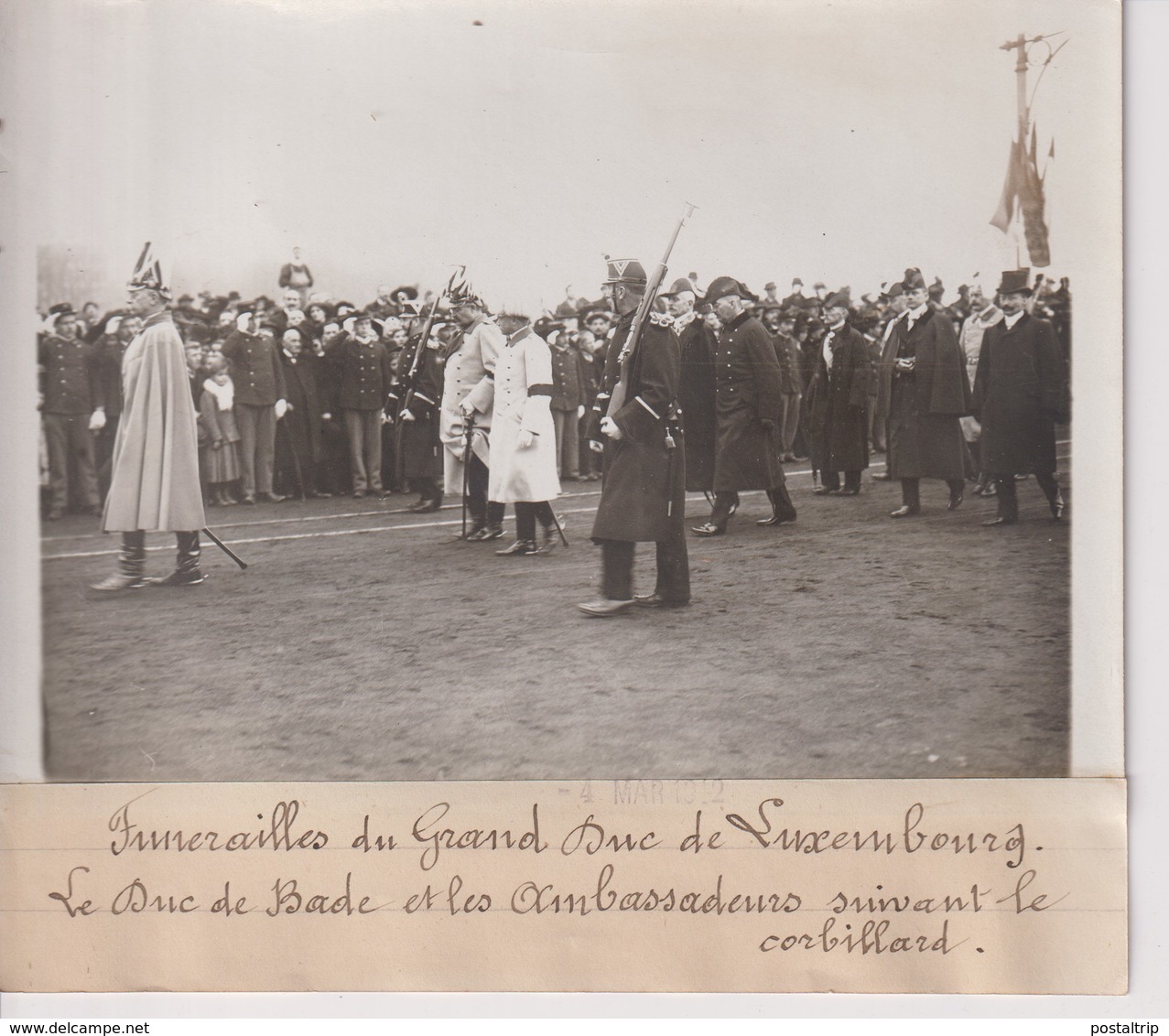 FUNÉRAILLES DU GRAND DUC LUXEMBOURG LE DUC DE BADE ET LES AMBASSADEURS 18*13CM Maurice-Louis BRANGER PARÍS (1874-1950) - Personalidades Famosas