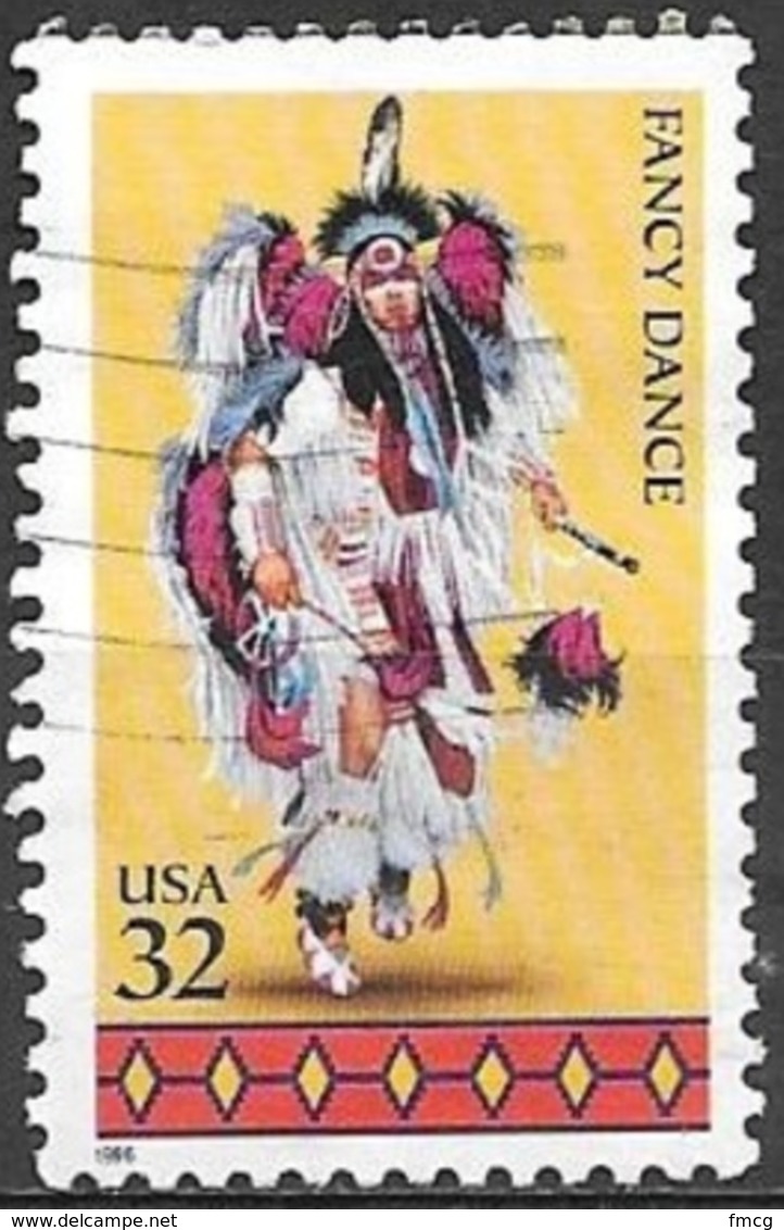 1996 32 Cents Indian Dance, Fancy, Used - Used Stamps