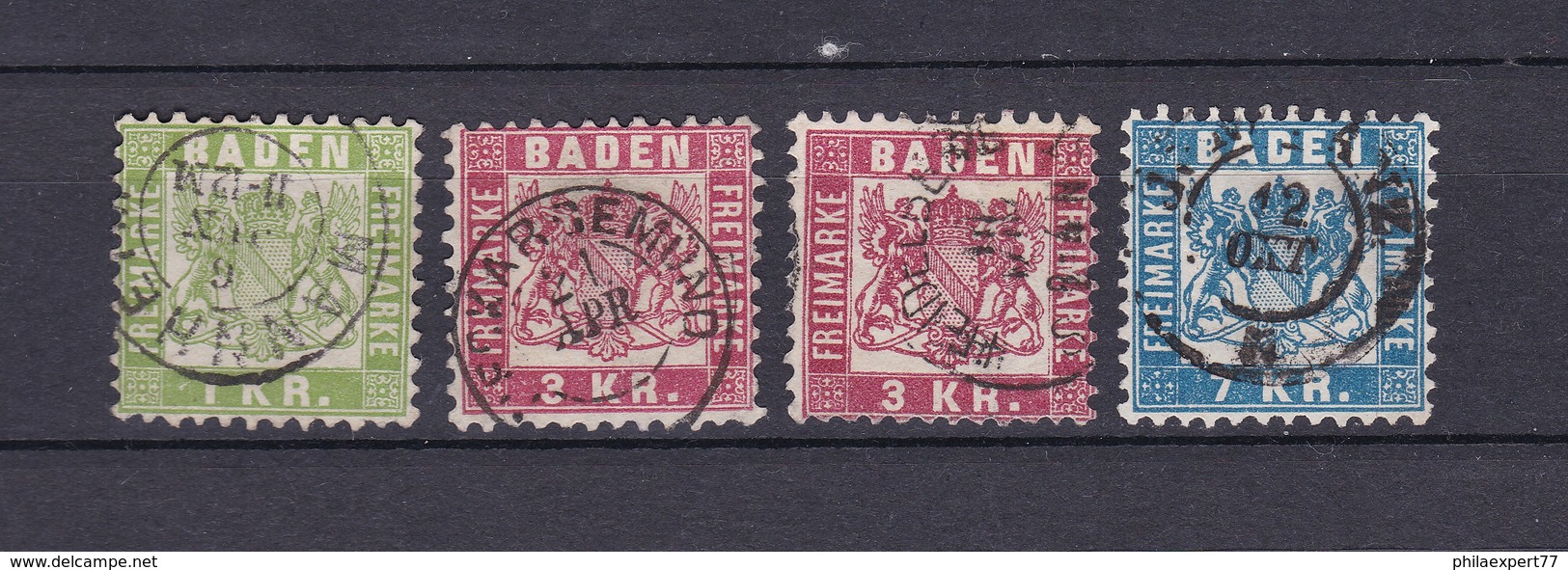 Baden - 1868 - Michel Nr. 23/25 - 73 Euro - Sonstige & Ohne Zuordnung