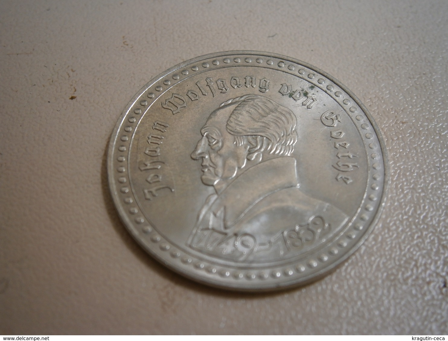 Johann Wolfgang Goethe Munze Medaille Coin Medal Uraufführung FAUST Theater MEDAILLE MUNZE MONAIE - Objets Dérivés