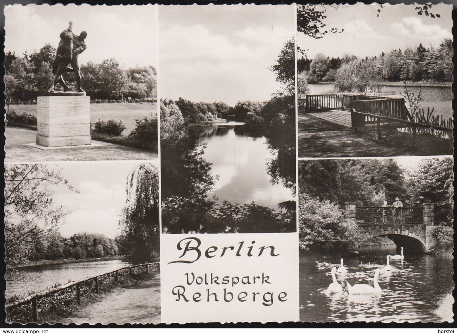 D-13349 Berlin - Volkspark Rehberge - Schwäne - Skulptur - Wedding