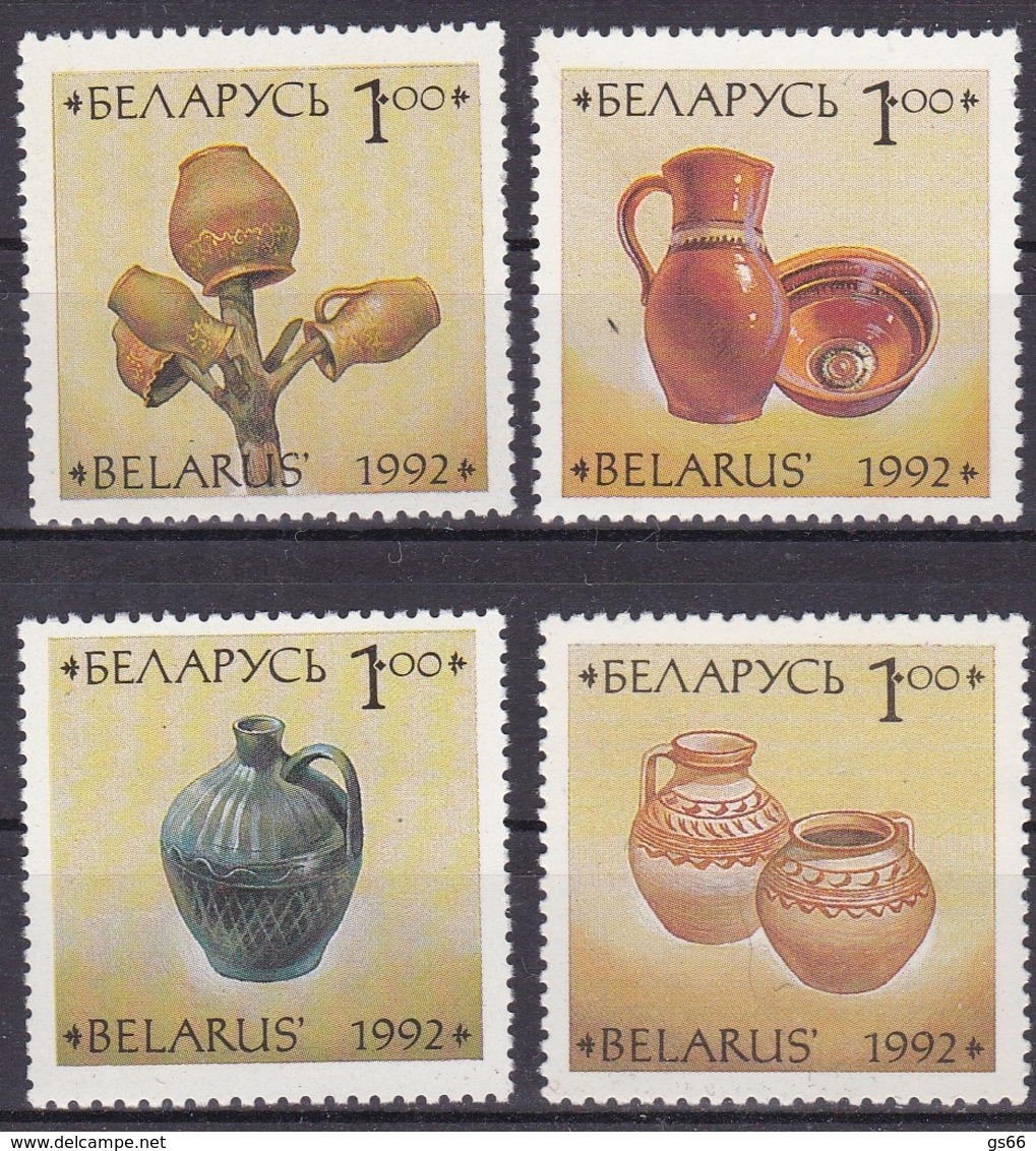 1992, Belarus, 17/20, Keramikgefäße. MNH ** - Belarus