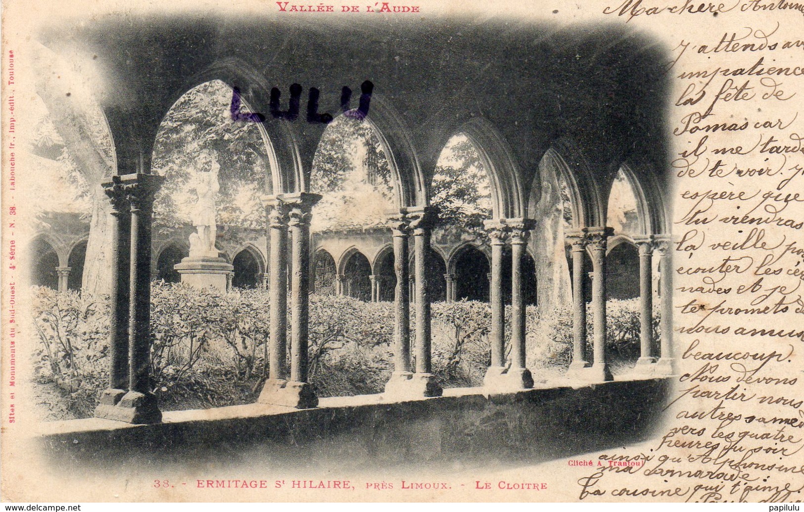 DEPT 11 : Précurseur édit. L F N° 38 : Ermitage Saint Hilaire Le Cloître ( Près De Limoux ) - Saint Hilaire