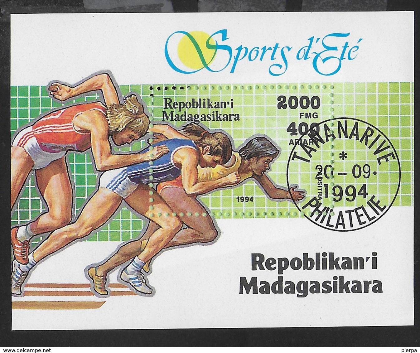 MADAGASCAR - 1994 - ATLETICA - FGL. USATO ( YVERT BF 96 - MICHEL BL 262) - Atletica