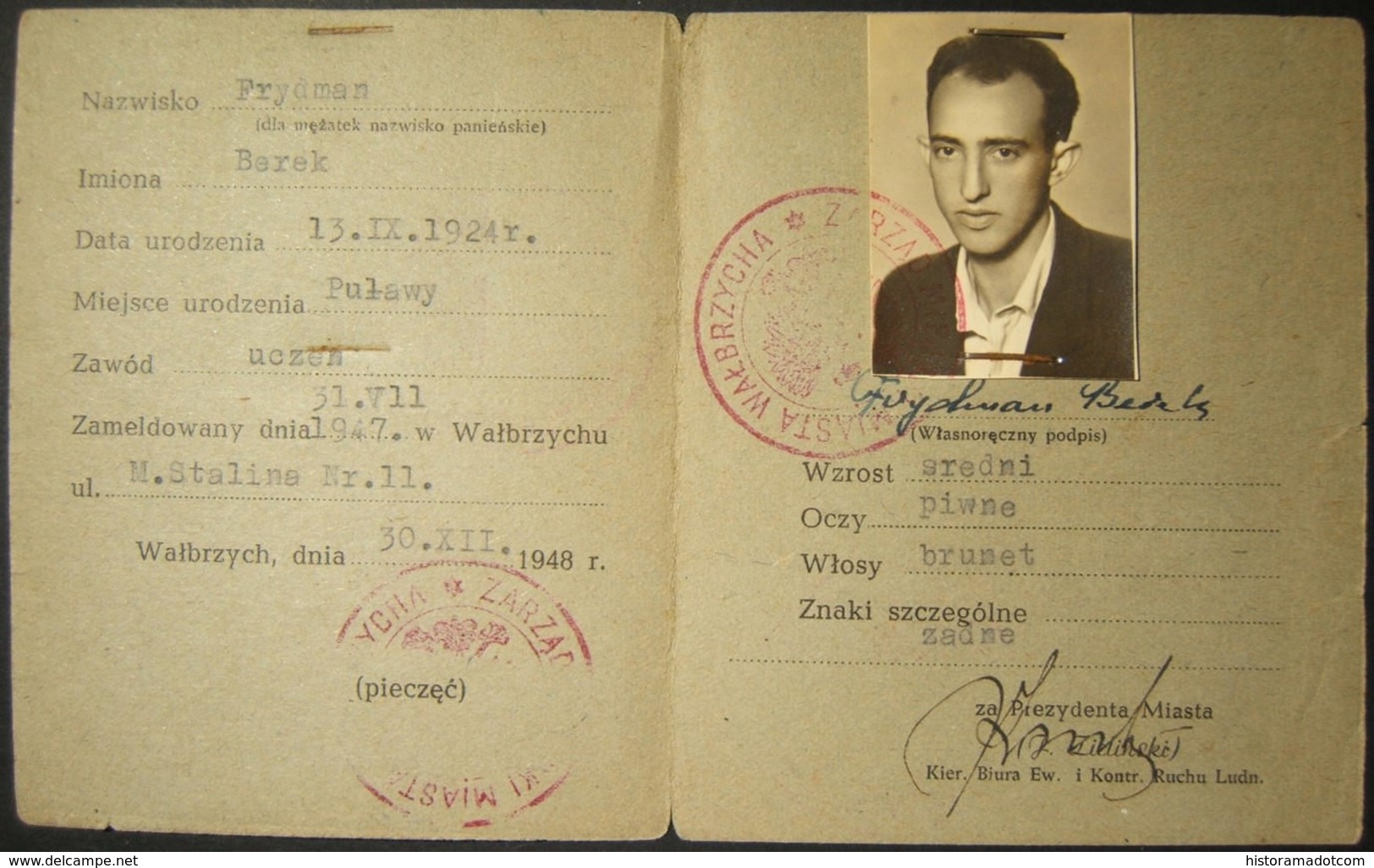 3x Soviet-Polish Holocaust Survivor Post-WWII Documents, 1946-47 - Guerre Mondiale (Seconde)