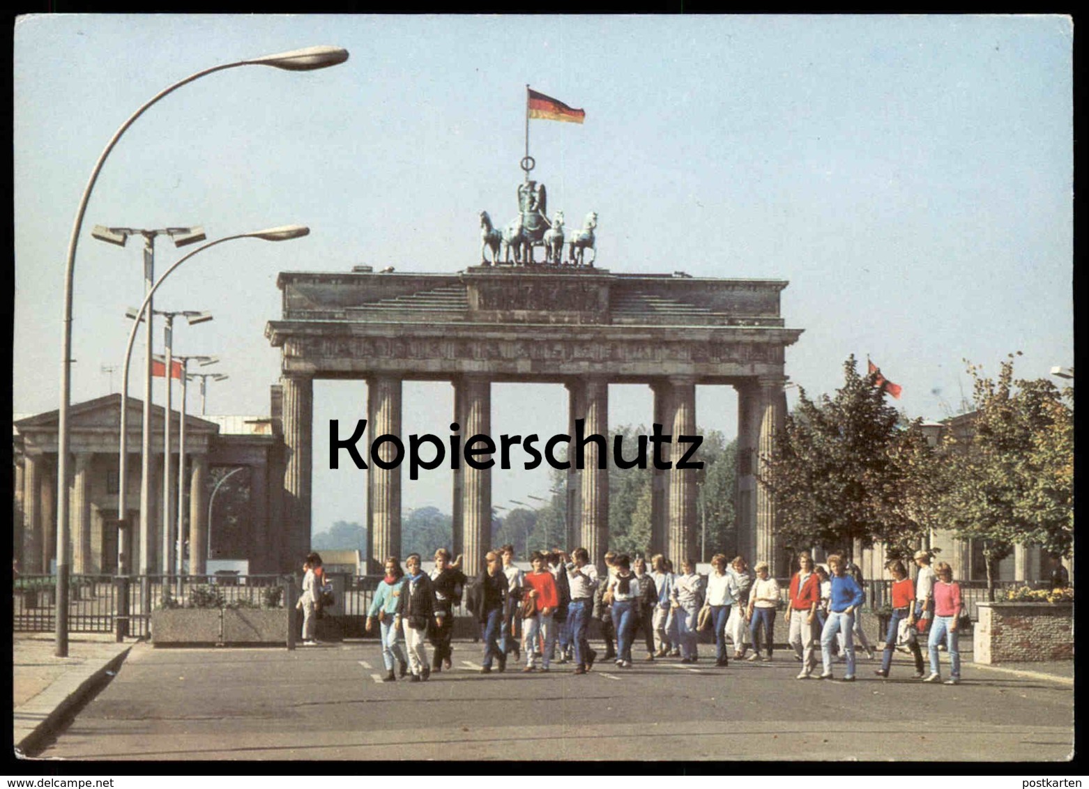 ÄLTERE POSTKARTE BERLIN HAUPTSTADT DER DDR BRANDENBURGER TOR BERLINER MAUERLE MUR THE WALL VERL. REICHENBACH VOGTLAND - Brandenburger Door