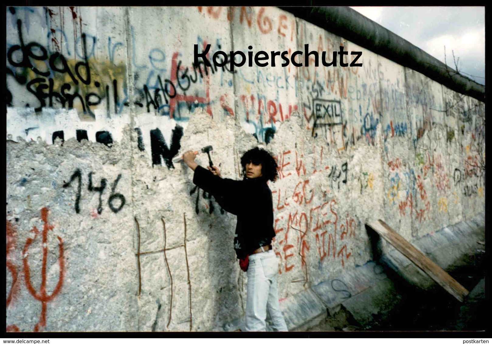 ÄLTERE POSTKARTE BERLIN BERLINER MAUER ORIGINAL FOTO MAUERFALL MAUERSPECHT LE MUR THE WALL Ansichtskarte Postcard - Berliner Mauer