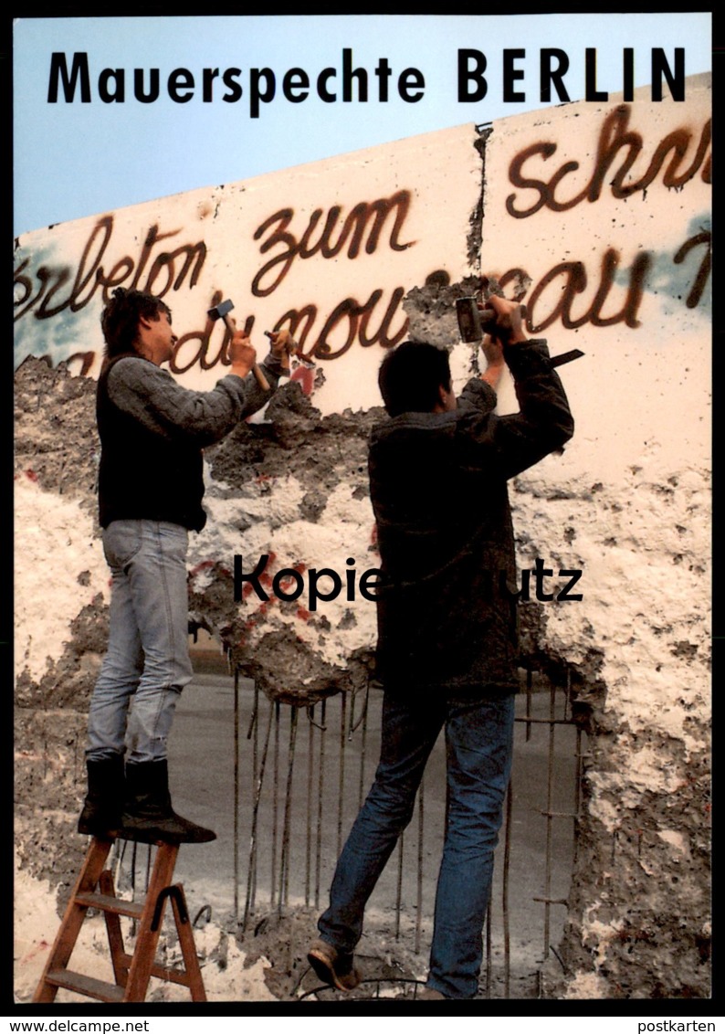 ÄLTERE POSTKARTE BERLIN BERLINER MAUER MAUERSPECHTE MAUERFALL LE MUR THE WALL Ansichtskarte Postcard Cpa - Berlijnse Muur