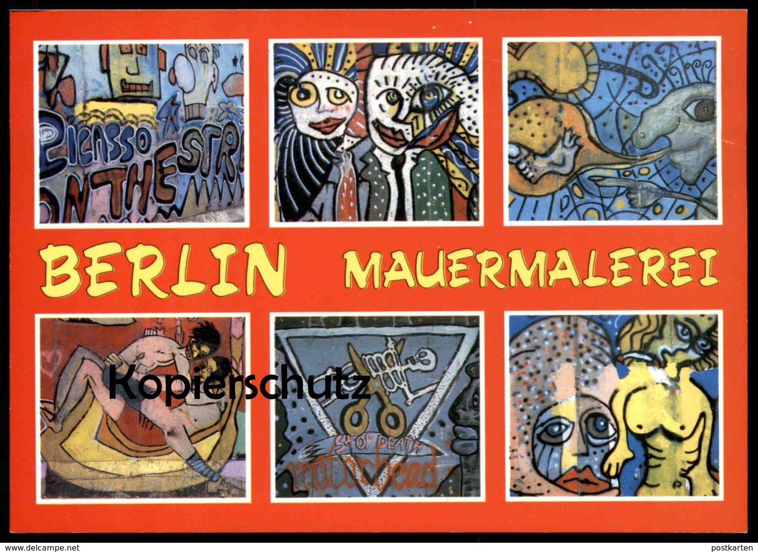 ÄLTERE POSTKARTE BERLIN BERLINER MAUER MAUERMALEREI GRAFFITI LE MUR THE WALL Ansichtskarte  Postcard - Berlin Wall