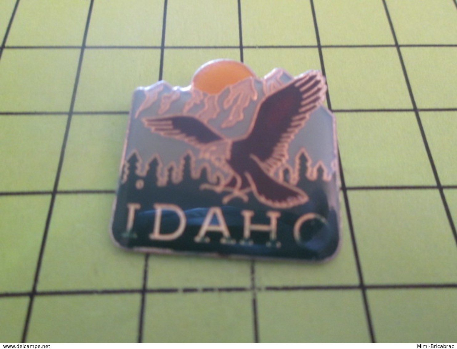 818a PINS PIN'S / Beau Et Rare : Thème ANIMAUX / OISEAU AIGLE USA IDAHO ETAT - Animaux