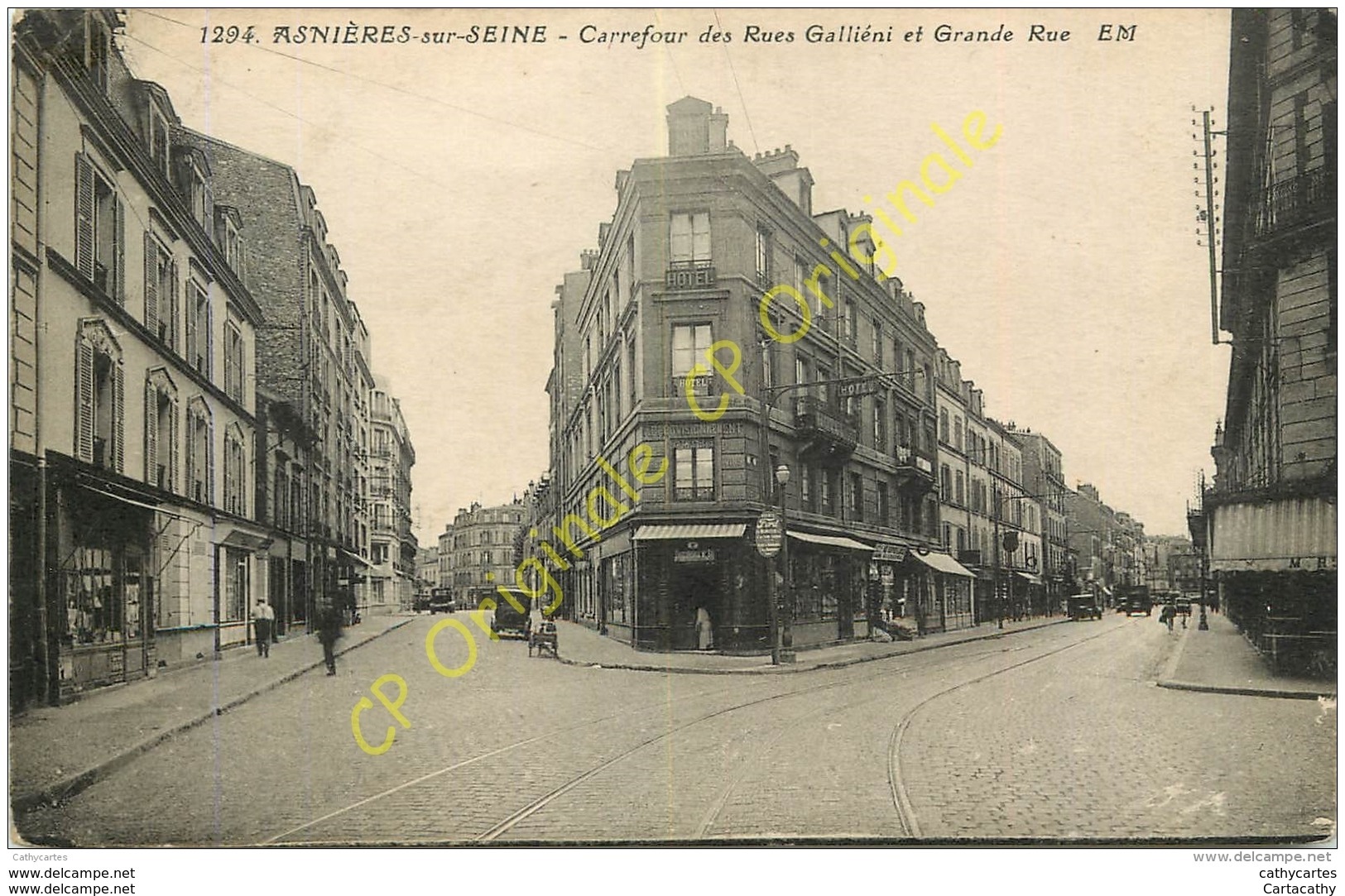 92. ASNIERES SUR SEINE . Carrefour Des Rues Galliéni Et Grande Rue . - Asnieres Sur Seine