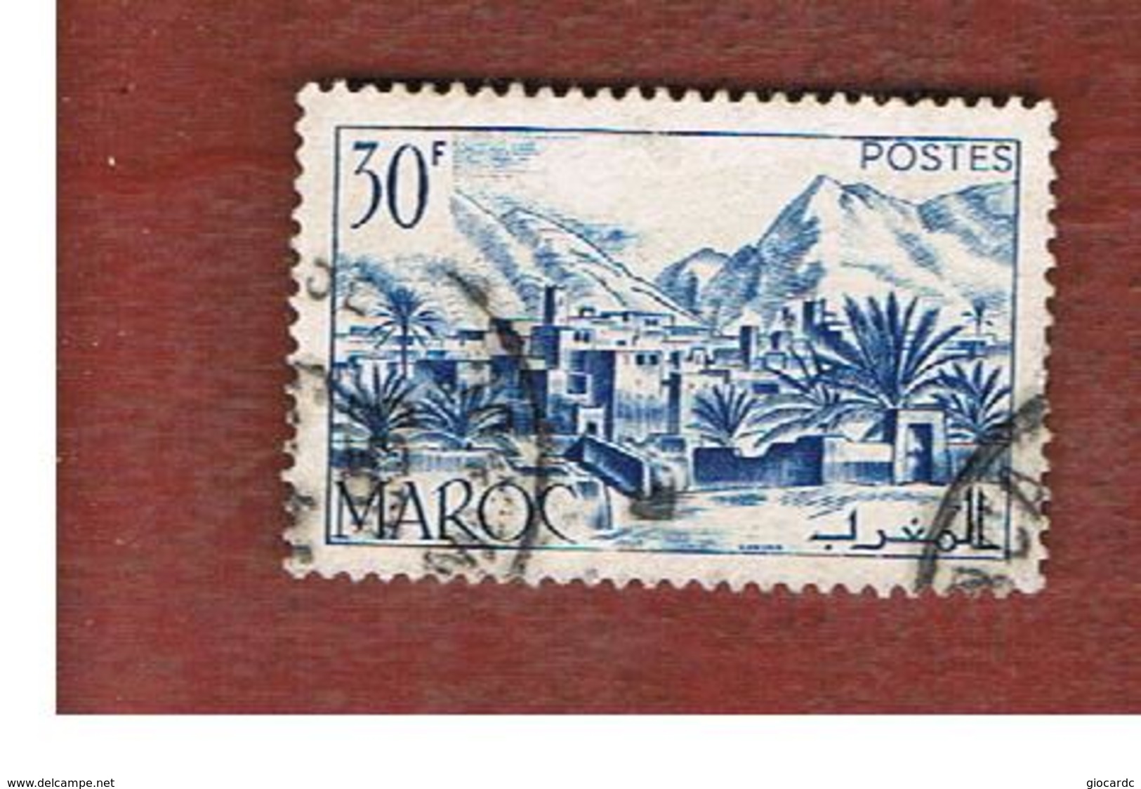 MAROCCO FRANCESE (FRENCH MOROCCO)  - SG 337c  -  1951  TODRA VALLEY  30   - USED ° - Usati