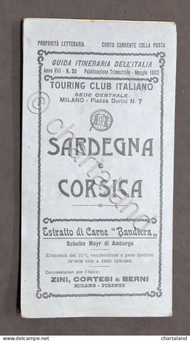 Touring Club Italiano - TCI - Carta Delle Isole Di Corsica E Sardegna - 1902 - Altri & Non Classificati