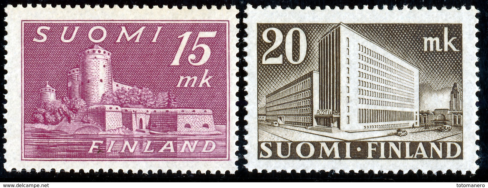 FINLAND 1945 Definitive 15 Mk + 20 Mk MI 317-18 Set Of 2v**MNH - Nuovi