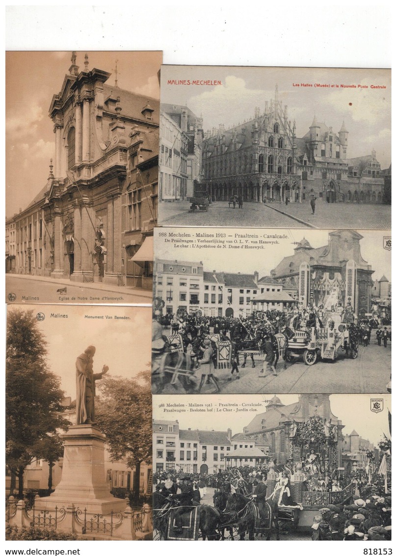 Mechelen  Malines:mooi Lot Van 100 Oude Postkaarten - 100 - 499 Cartes