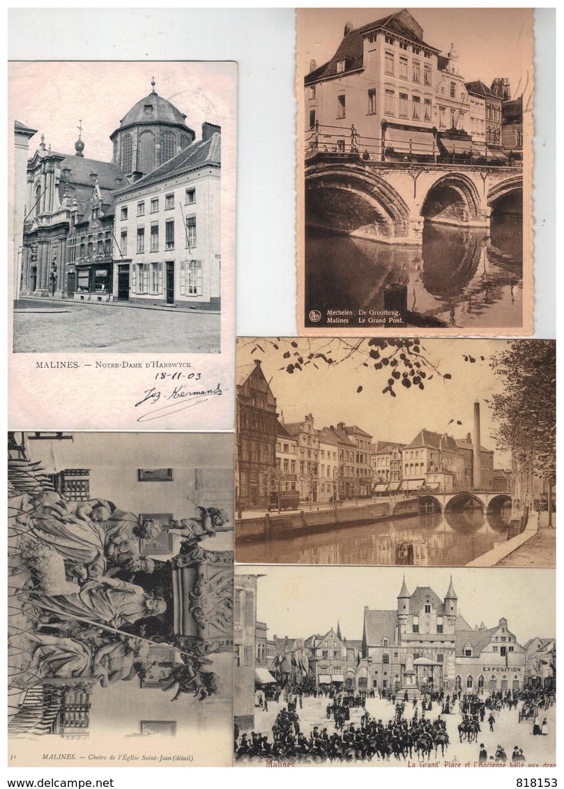 Mechelen  Malines:mooi Lot Van 100 Oude Postkaarten - 100 - 499 Cartes