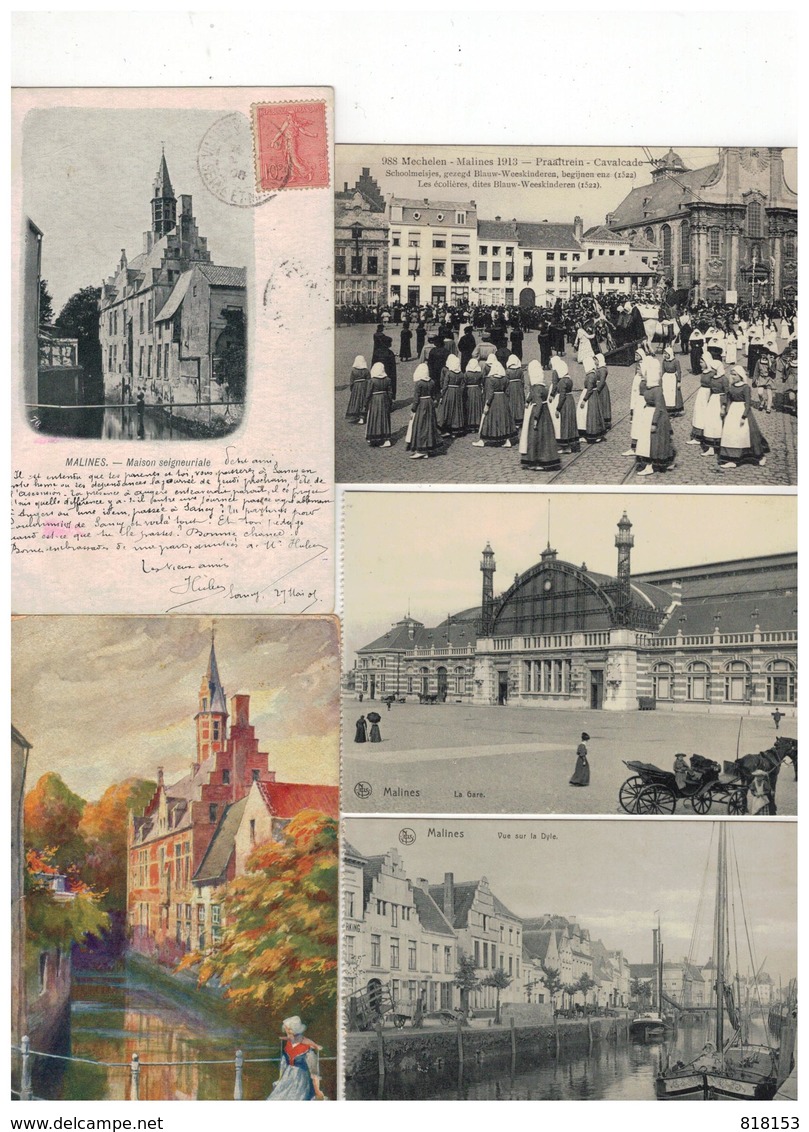 Mechelen  Malines:mooi Lot Van 100 Oude Postkaarten - 100 - 499 Cartes