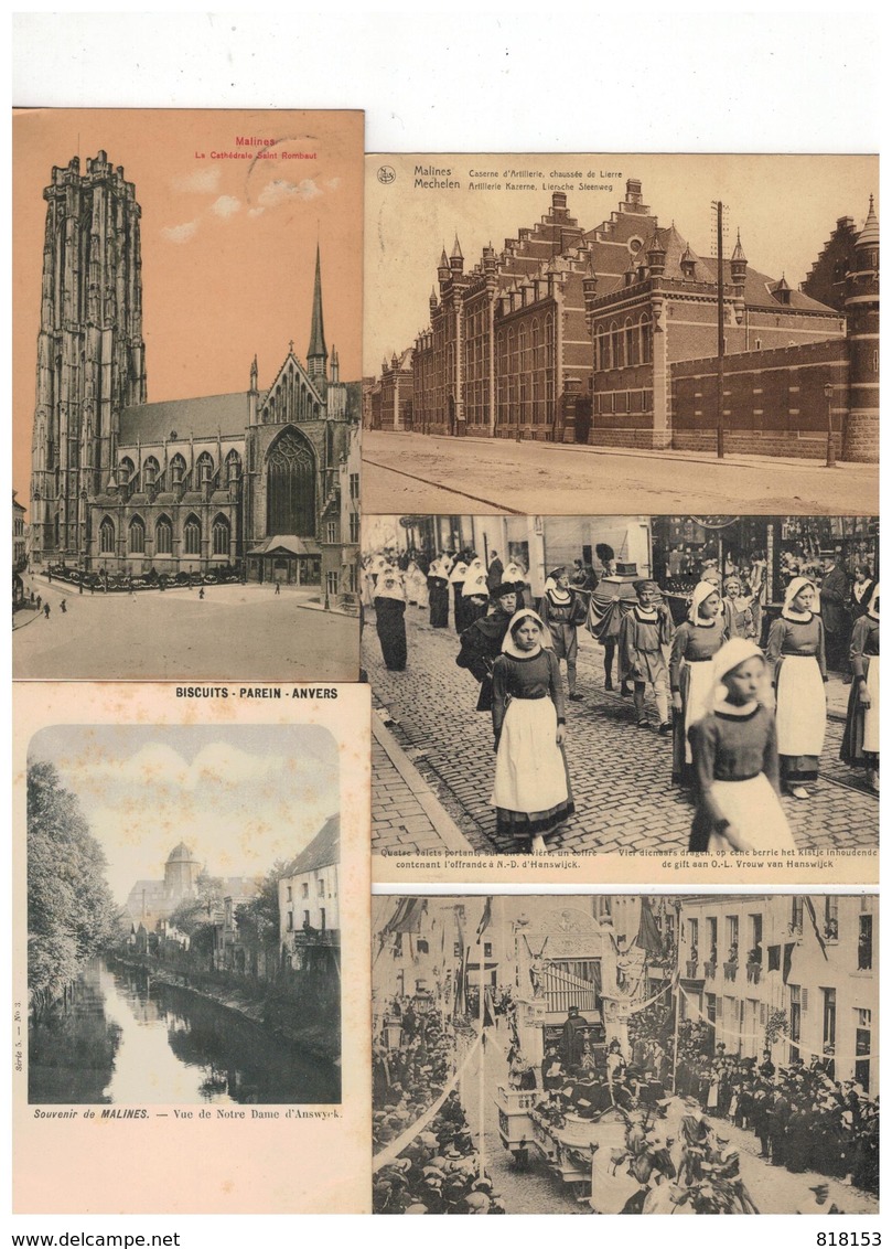 Mechelen  Malines:mooi Lot Van 100 Oude Postkaarten - 100 - 499 Cartes