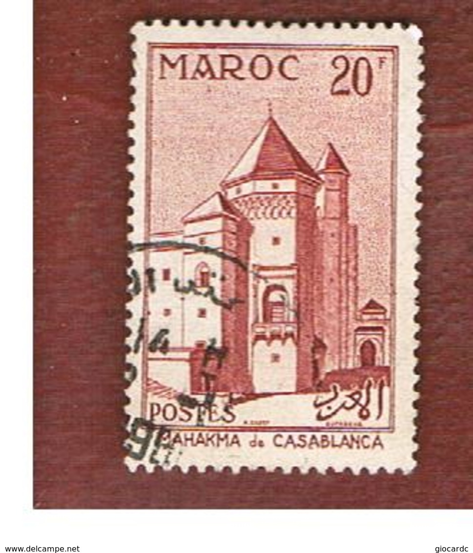 MAROCCO FRANCESE (FRENCH MOROCCO)  - SG 459  -  1955  SITES: MAHAKMA, CASABLANCA  - USED ° - Usati