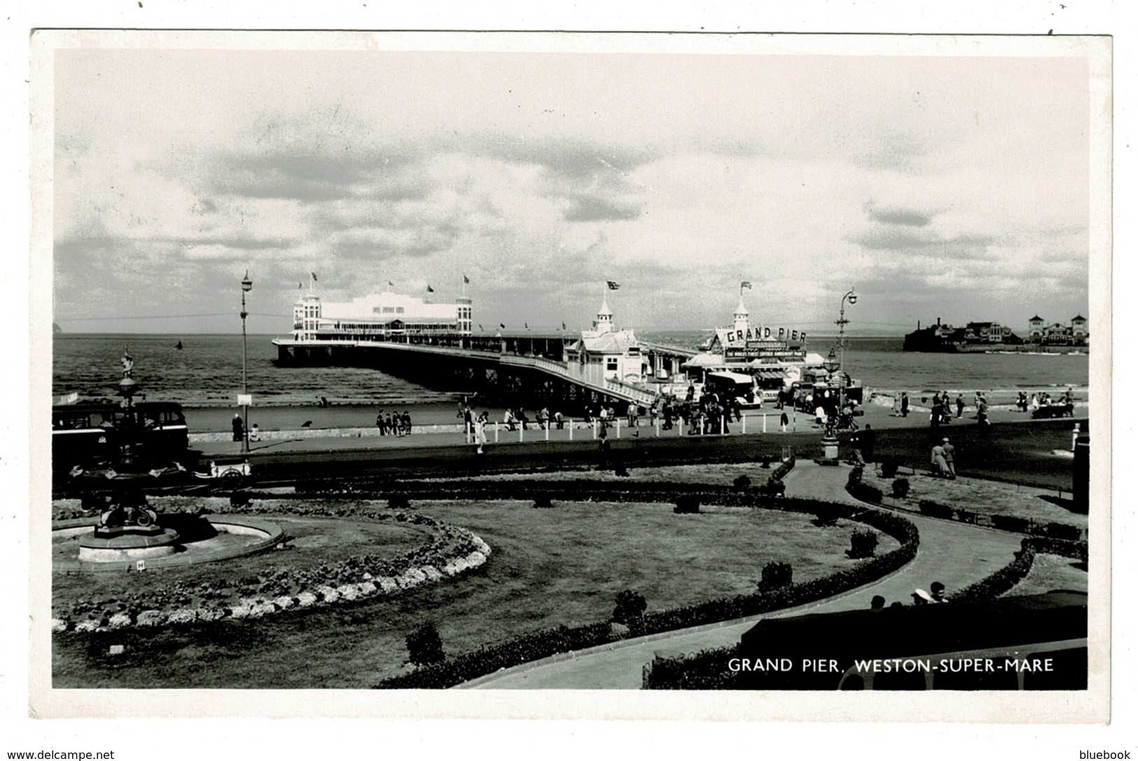 Ref 1327 - 1953 Real Photo Postcard - Grand Pier Weston-super-Mare - Good Slogan Postmark - Weston-Super-Mare
